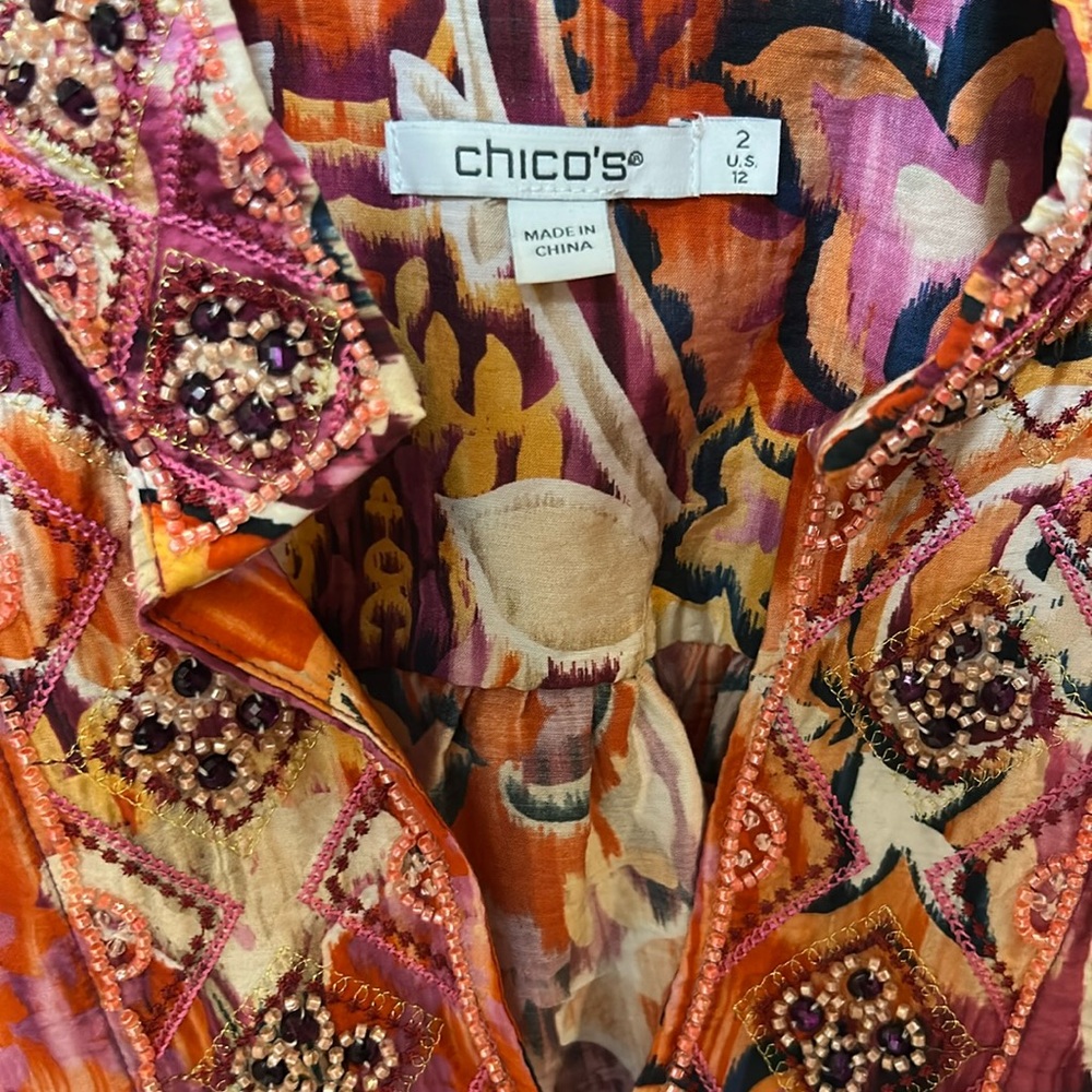 Chico's Watercolor Stunning lightweight tunic - Picture 14 of 16